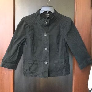 Black cotton Alfani three quarter sleeve jacket